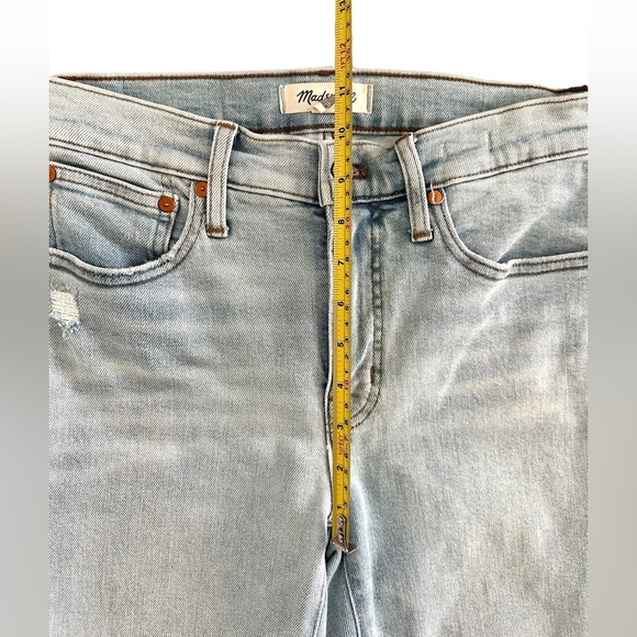 Madewell Women's Mid-Rise Classic Straight Jeans Knee-Rip Edition - Picture 14 of 15